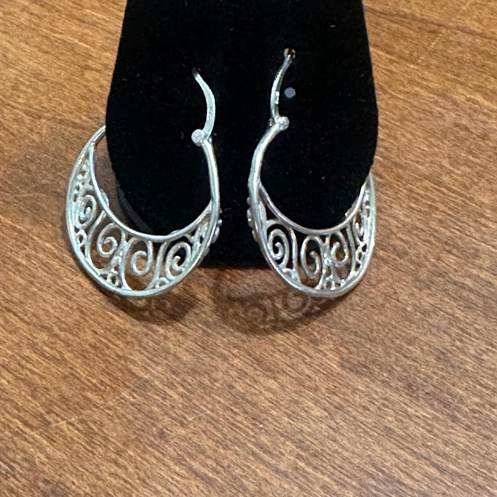 Intricate Silver Scrollwork Earrings